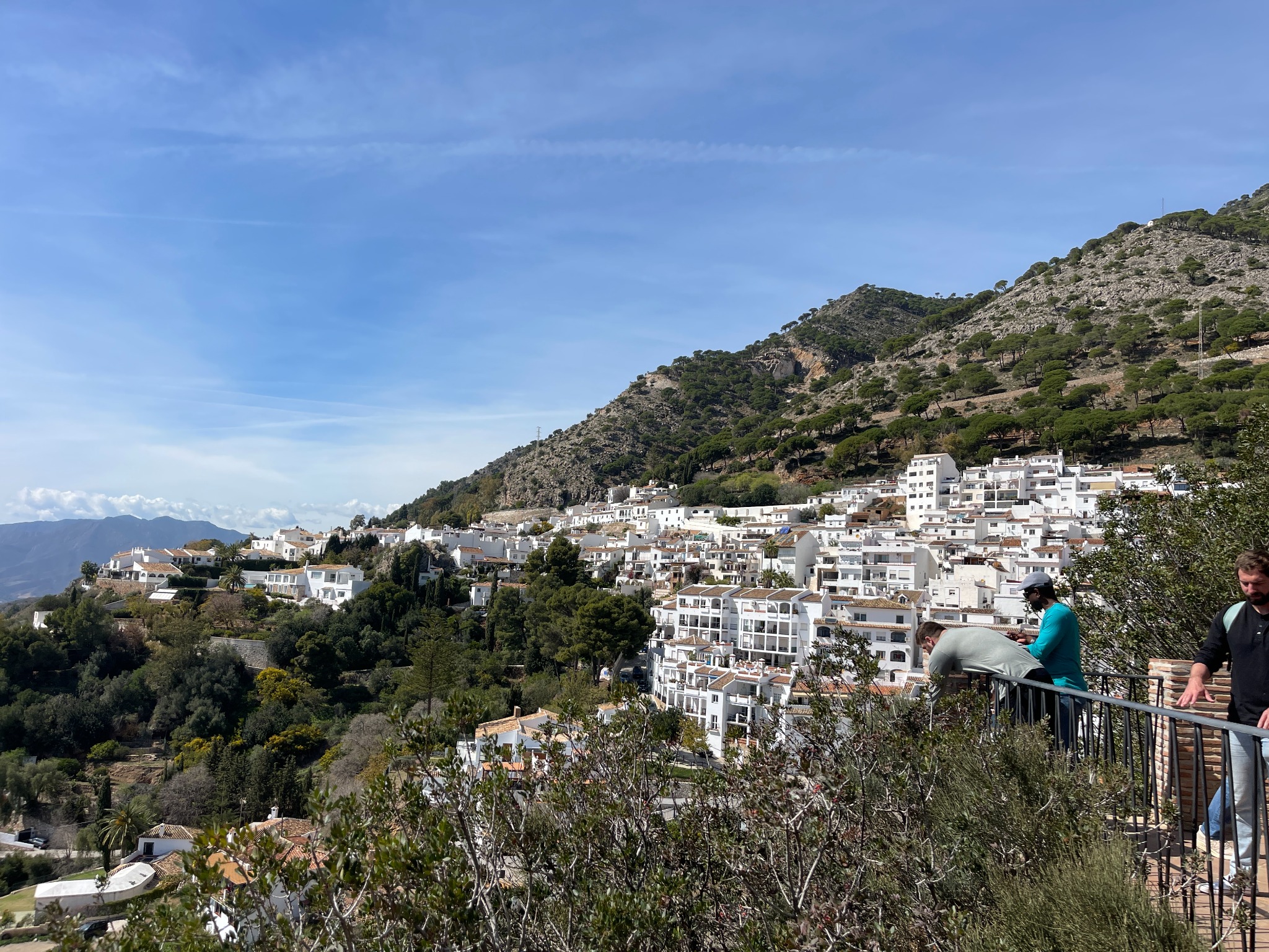 White hillside village